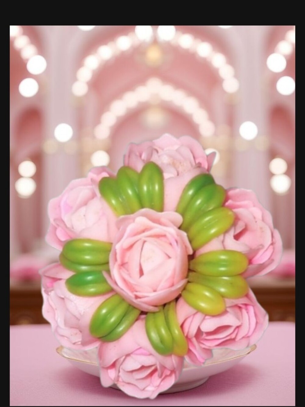 Pink and Green Floral Cookie Pastry